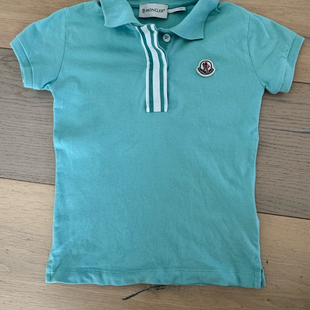 Moncler Kids Aqua Polo Shirt